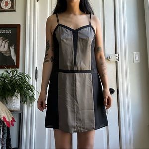Banana Republic silk color block dress